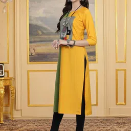 HERE&NOW Women Pack Of 3 Printed Round Neck Kurtas image 3