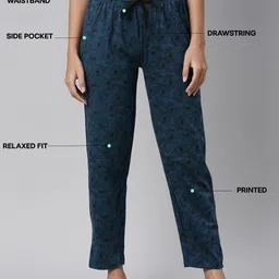 Kryptic Pack Of 2 Printed Pure Cotton Relaxed-Fit Lounge Pants image 4