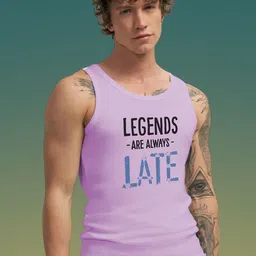 Uniplanet store Printed Cotton Innerwear Vests UVM-LATE-LAGEND-PRPL-S-image-19