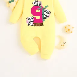 KNITROOT Infants Printed Cotton Round Neck Rompers image 2