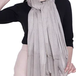 SWI Stylish Women Checked Wool Stole image 5