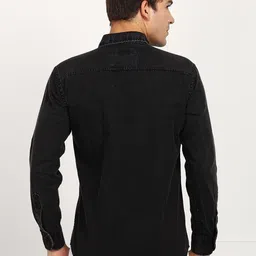 ELLIPSE Men Solid Spread Collar Casual Shirt image 4