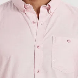 ODCC Men Solid Spread Collar Casual Shirt image 3