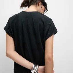Marks & Spencer Women Ribbed Round Neck Top image 2