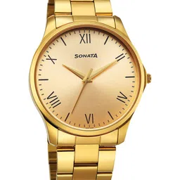 Sonata Traditional Essentials Men Bracelet Style Straps Analogue Watch 77163YM04W-image-6