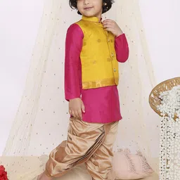 KID1 Boys Regular Kurta with Dhoti Pants image 4
