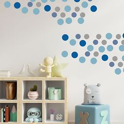 CVANU 104Pcs Blue & Grey Self-Adhesive Wall Sticker-picture-25