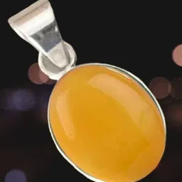 GenZcomplex Silver-Plated Yellow Stone Pendant-picture-29