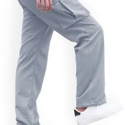 R.Code by The Roadster Life Co. High-Rise Cotton Regular Fit Cargo Trouser image 4