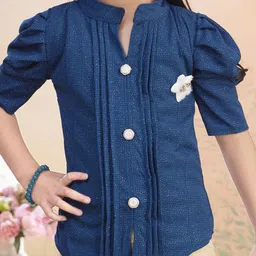 BAESD Girls Embellished Mandarin Collar Top With Capri image 4