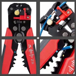zishnav Multifunctional Cable Wire Stripper Cutter, Crimping Stripping Plier Tool Self-adjusting 8" Automatic Wire Stripper/Cutting Pliers Manual Crimper image 3