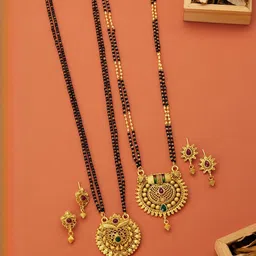 Bhanu diam Gold-Plated Alloy Jewellery Set-picture-24
