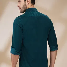 Parx Men Spread Collar Solid Cotton Slim Fit Casual Shirt image 4