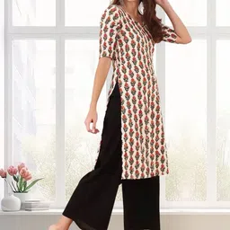 arangya Women Ethnic Motifs Printed Indie Prints Crepe Kurta-picture-18