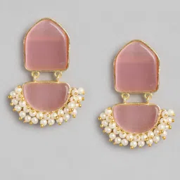 Anouk Gold-Plated Beaded Contemporary Drop Earrings-image-95