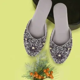 zadzed Girls Stylish Designer Jaipuri Rajasthani Mojari Bellies Mojaris For Women-picture-27
