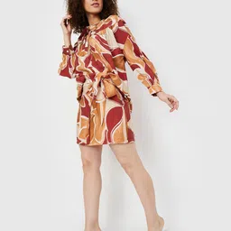 max Printed Pure Cotton A-Line Mini Skirt image 2