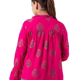 DMP EXPORT Women Ethnic Motifs Printed Peplum Regular Top image 2