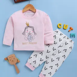 Toonyport Infant Boys Graphic Printed Round Neck T-shirt With Jogger-picture-37