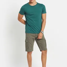 Octave Men Regular Fit Mid-Rise Cargo Shorts image 5