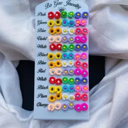 NAVJAI Set of 36 & Multi Plastic Earrings-picture-20