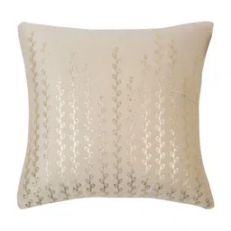 HOSTA HOMES Cream-Coloured & Gold-Toned Set of 5 Floral Velvet Square Cushion Covers image 5