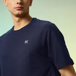 HRX by Hrithik Roshan Round Neck Rapid-Dry Drop-Shoulder Sleeves Knitted Casual T-shirt image 5