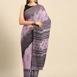 BUTA BUTI Ethnic Motifs Printed Pure Cotton Saree-picture-11
