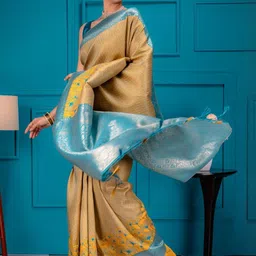 AVANTIKA FASHION Women Geometric Woven Design Zari Kanjeevaram Saree-image-4