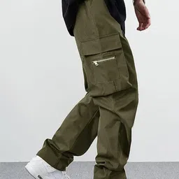 R.Code by The Roadster Life Co. Men High-Rise Regular Fit Cotton Trousers image 4