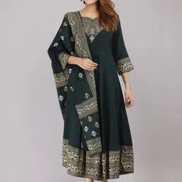 BABA KURTI Women Green Kurtas-image-75