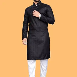 ANUJ FASHION Men Solid A-Line Kurtas-picture-15