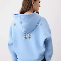 Trendyol Women Printed Hooded Pullover Oversized Sweatshirt-picture-20