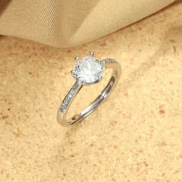 SALTY Luster Silver-Toned Promise Ring image 2