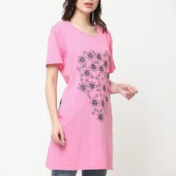 INNAYARA DIVIRTA Women Floral 2 Printed T-shirt image 2