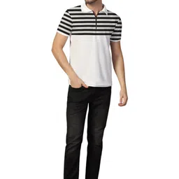Blisstone Men Colourblocked Polo Collar T-shirt image 3
