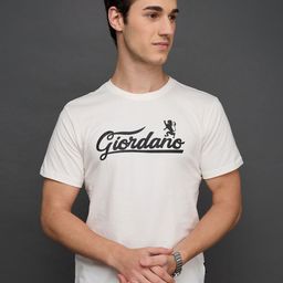 GIORDANO Men Brand Logo Printed Round Neck Cotton T-shirt-picture-26