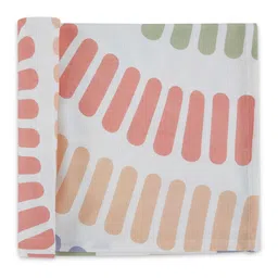 haus & kinder White & Blue Printed Bamboo 150 GSM Bath Towel-picture-16