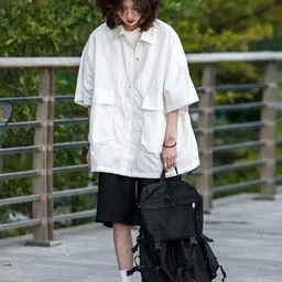 StyleCast Men Standard Oversized Fit Spread Collar Solid Casual Shirt image 2