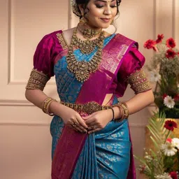 Snofi Creation Woven Design Zari Art Silk Heavy Work Kanjeevaram Saree image 5