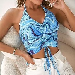 TANDUL Printed V-Neck Crop Top-picture-13