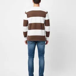 gm khanfamilytreads Men Checkered Round Neck Polyester Green, White T-Shirt image 2