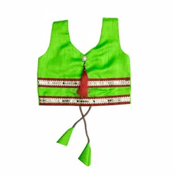 satyamfab Girls Embroidered Mirror Work Ready to Wear Lehenga & Blouse With Dupatta image 2