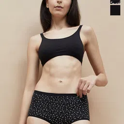 Ginger by Lifestyle Women Pack Of 3 Mid-Rise Seamless Basic Briefs 1000011382014-BLACK-picture-14