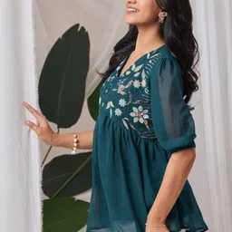 HIALTO Women Embroidered Top-picture-25