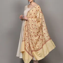 Exotic India Women Floral Embroidered Shawl image 4