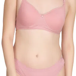 Liigne Pack Of 2 Women Everyday Padded Bra Pure Cotton Lingerie Set image 2