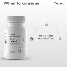 traya Hair Vitamins with Biotin, Omega 3, Vitamin A, C, D, E, B9, B12 for Hair Growth image 5