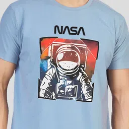 Greylongg Men Graphic Printed Round Neck Cotton T-Shirt image 2