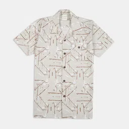 CAVIO Boys Printed Pure Cotton Shirt With Shorts image 2